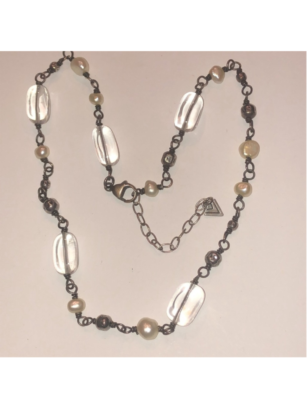 Silpada 925 Sterling Genuine Pearls Beaded Boho Dainty Necklace